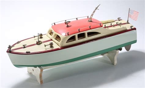 Boat Ito Cabin Cruiser Boat Pink Roof Battery Operated Wood Japan