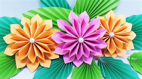 Simply use a vase, gift box or basket for your centrepiece and you're able to quickly change the look of your gifts. How To Make Flower Bouquet With Color Paper At Home | DIY ...