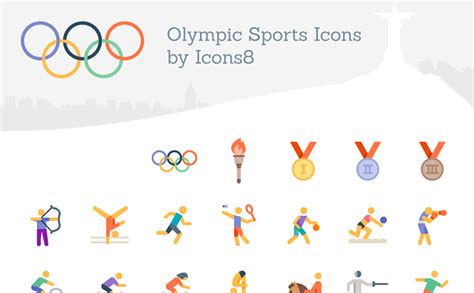 Freebie Olympics Sports Icon Set 45 Icons Eps Pdf Png Svg The
