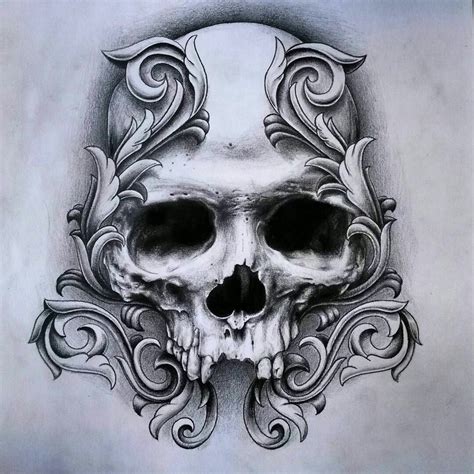 Skull Scroll Art Skulls Drawing Skull Artwork Skull Tattoo