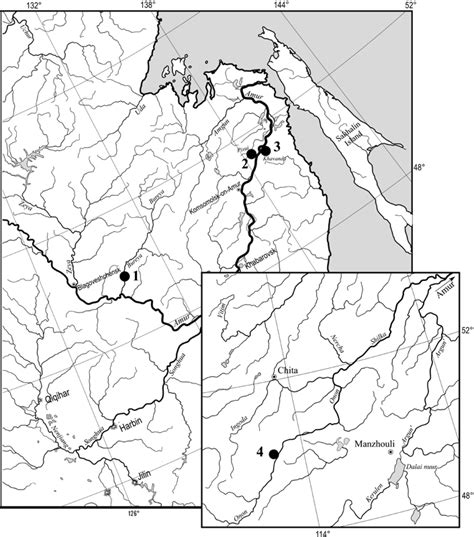 Map Of The Sampling Sites Black Circle In The Amur River Basin 1