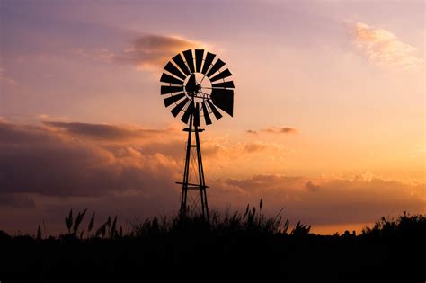 Windmill Sunset Dejligt Fototapet Photowall