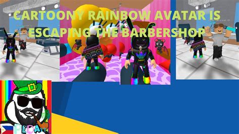 Roblox Cartoony Rainbow Avatar Is Escaping The Barbershop 2 Youtube