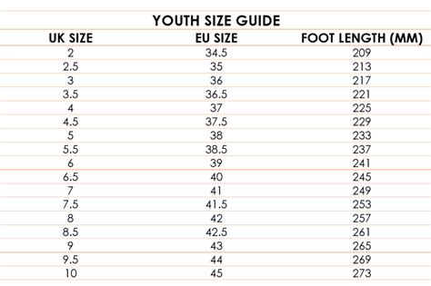 European Size Chart Kids Shopmallmy