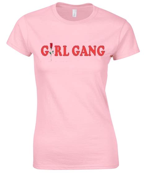 Girl Gang Flower Pink T Shirt Clothzilla