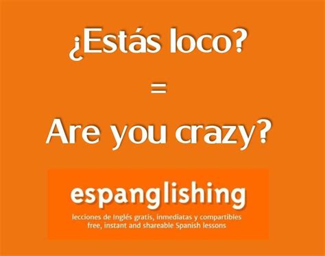 ¿estás Loco Are You Crazy Learning Spanish How To Speak Spanish