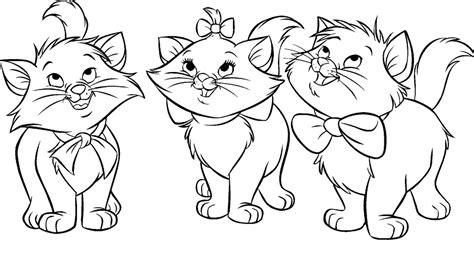 Dibujos De Gatitos Lindos Y Bonitos Para Colorear Dibujos Para Niños