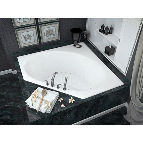 A jetted bathtub is simply a bathtub that has air or water jets installed in the sides of the tub. Spa Escapes St. Barts 60" x 60" Corner Air/Whirlpool ...