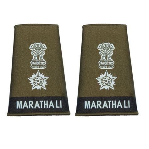 Indian Army Rank Epaulettes Maratha Light Infantry Army Badges