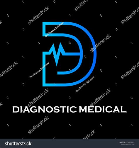 Diagnostic Medical Logo Template Illustration There Stock Vector