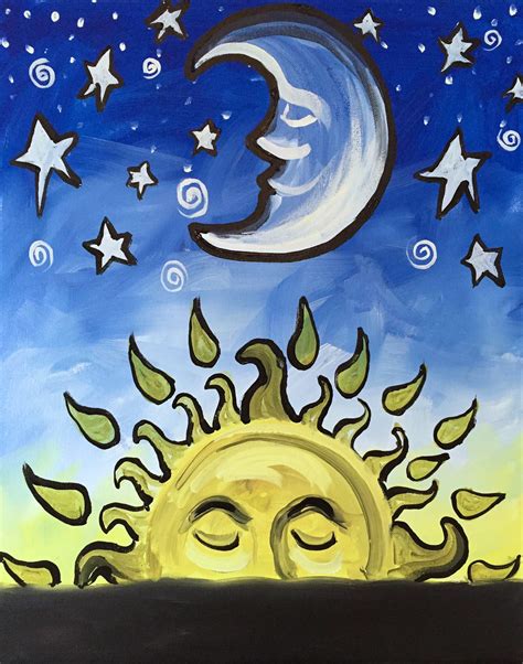 Sister Sun Brother Moon Paint Nite Piedmont Triad Sixty Six Grill