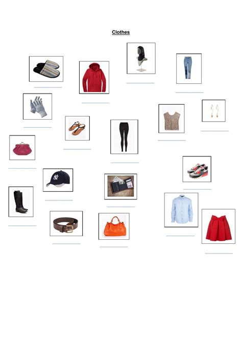 Clothes Vocabulary Free Online Exercise