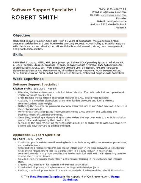 Proven resume summary examples / professional summary examples that will get you interviews. Software Support Specialist Resume Samples | QwikResume