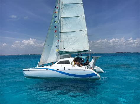 Personal Catamaran At Isla Mujeres Bay Magic Sea Luxury Yacht