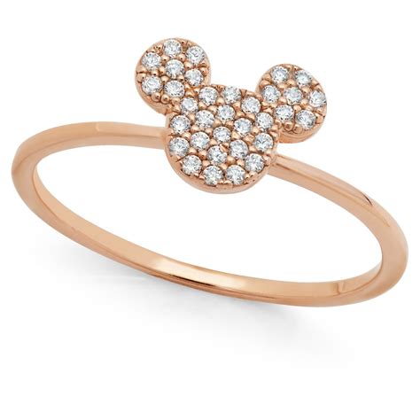 Mickey Mouse Icon Ring By Crislu Rose Gold Disney Store