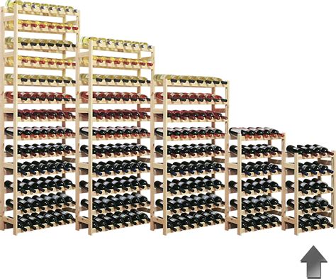 Wine Rack Bottle Rack System Simplex Model 1 Untreated Pine Wood