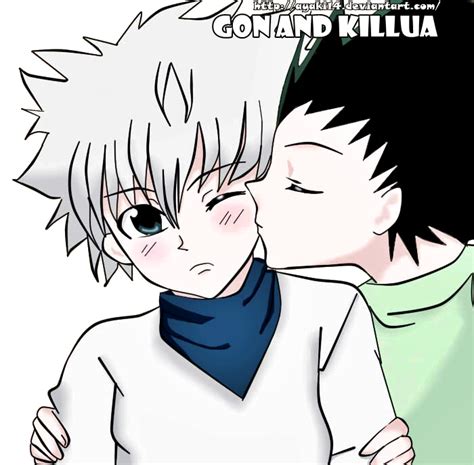 Gon And Killua Kiss By Ayaki On Deviantart