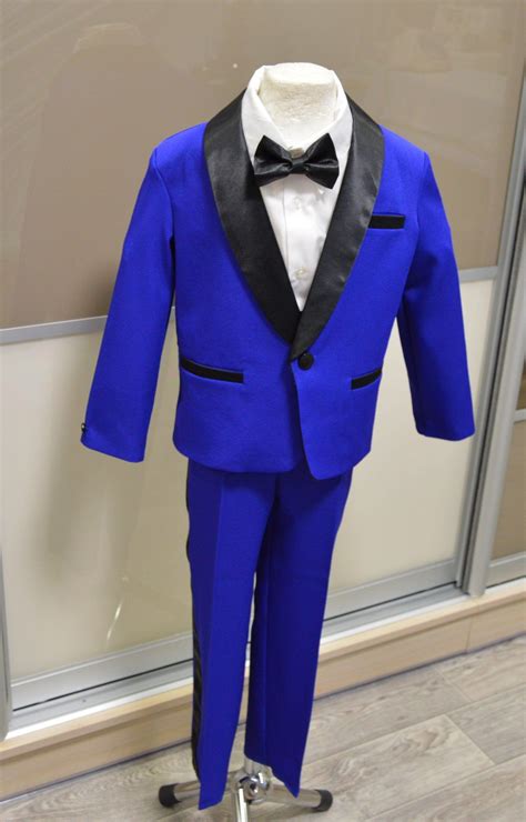 Royal Blue Boy Tuxedo Boy Suit Set Boy Wedding Outfit Ring Etsy In