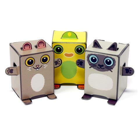 Box Buddies Pets Mini Box Characters Paper Toys Mini Character