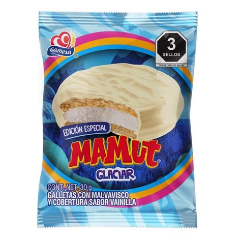 Galletas Gamesa Mamut Glaciar Con Malvavisco Y Cobertura Sabor Vainilla