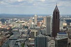 Cityscape View of Atlanta, Georgia with roads, skyscrapers and ...