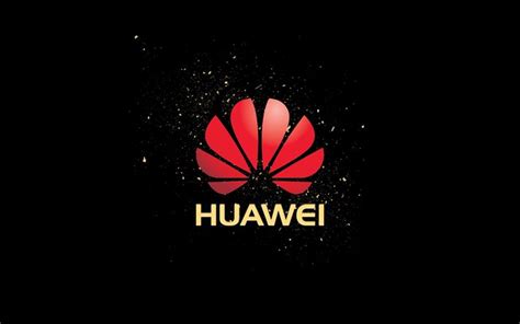Download Wallpapers Huawei Black Background Logo For