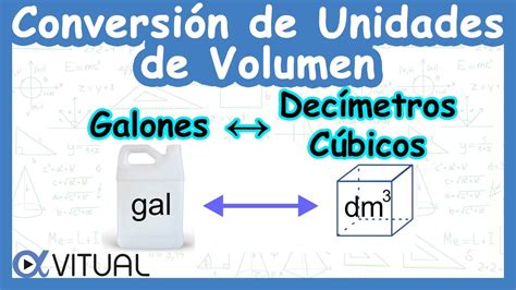 🧊 Conversión De Unidades De Volumen Galones Gal A Decímetros Cúbicos