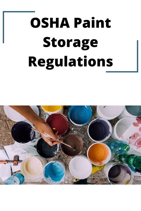 Osha Paint Storage Regulations Paint Storage Occupational Health And