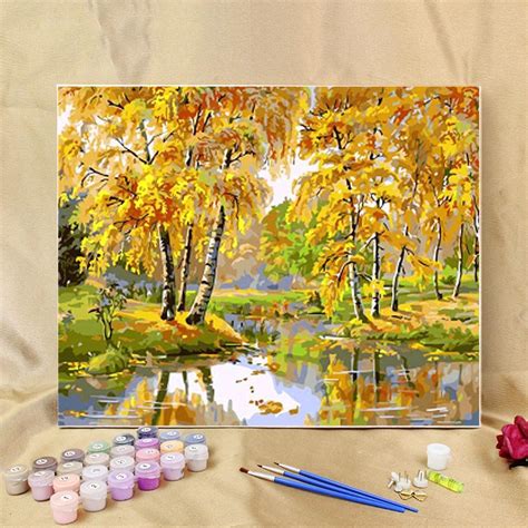 Paint By Number Kit 1620 Diy Landscape Painting Modern Fall Theme