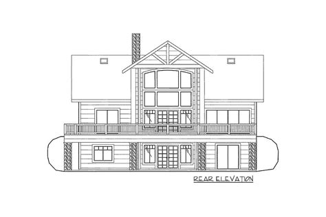 Mountain House Plan With Dramatic Window Wall 35516gh Architectural