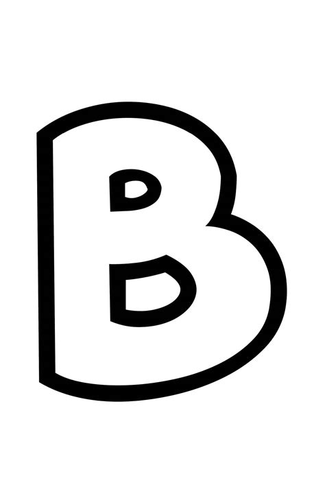Printable Alphabet Bubble Letter Outlines B01
