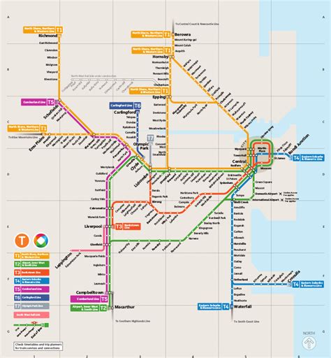 Cityrail Plan Du Métro De Sydney Laustralie