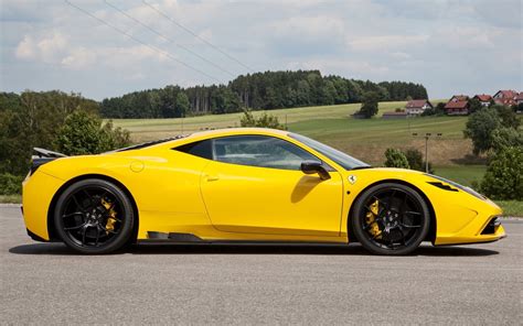 Car Ferrari 458 Speciale On The Background Fields
