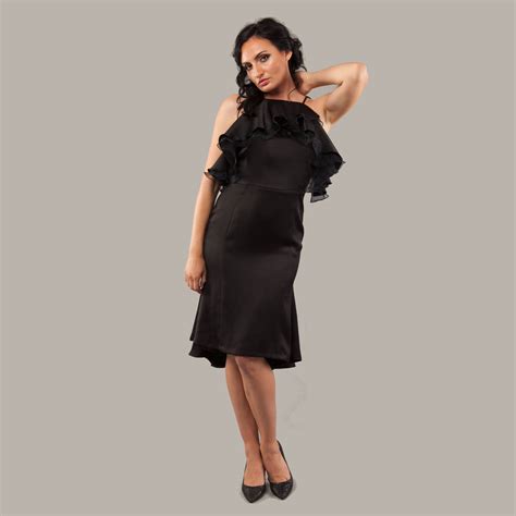 Black Bare Shoulders Dress Sam By Hanna Boutique