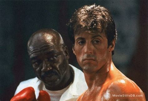 Rocky Iv Publicity Still Of Sylvester Stallone And Tony Burton