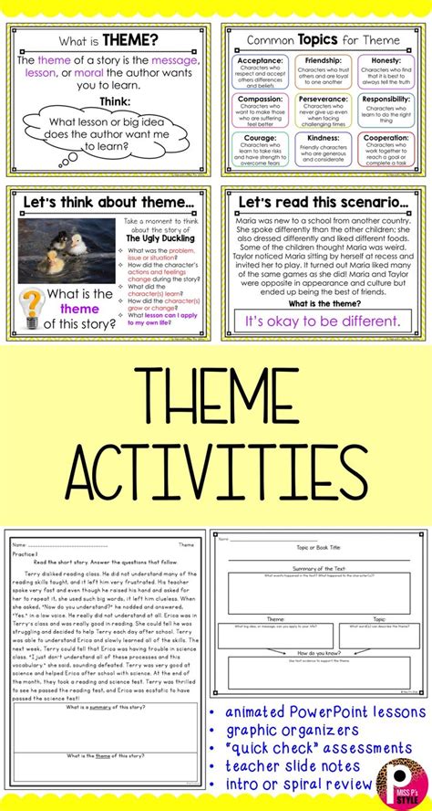 Teach Students How To Identify Theme Within Fiction And Nonfiction Text