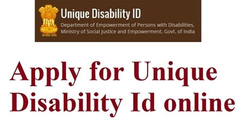 How To Apply For Unique Disability Id Card Online