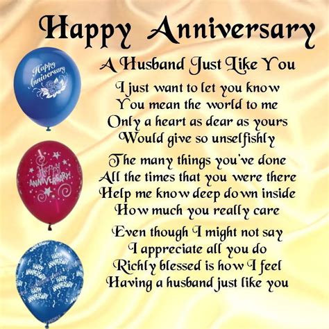 Final thoughts on anniversary gifts for husbands………….how about an interesting experience? Personalised Coaster A Husband Poem - Happy Anniversary ...