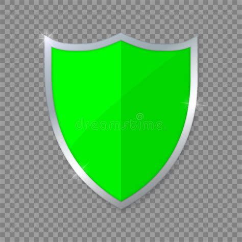 Green Shield Vector Illustration Stock Vector Illustration Of