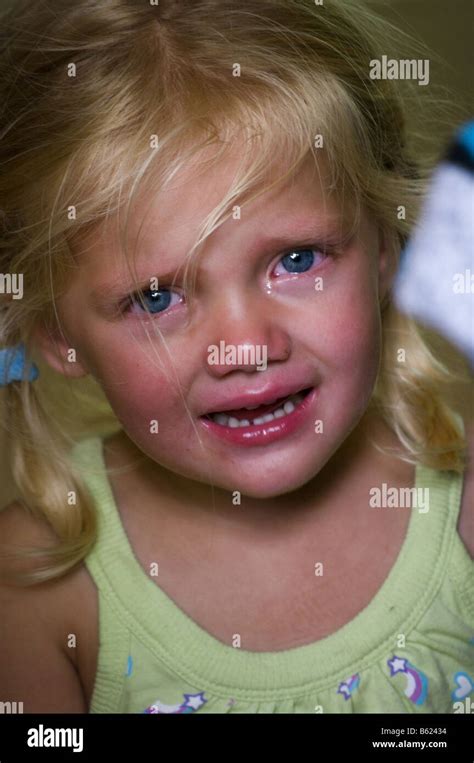 Crying Sad Toddler Girl Blonde Two Years Old Stock Photo 20935902