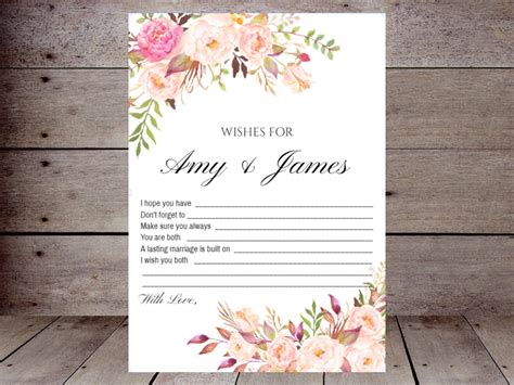 Wishes For The Bride And Groom Printabell • Create