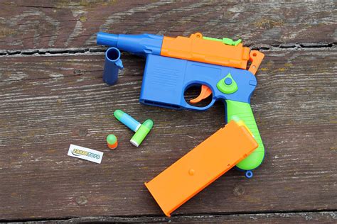 Zahar Toys Toy Gun Mauser C96 Colorful Pistol With Set Of Soft Bulles