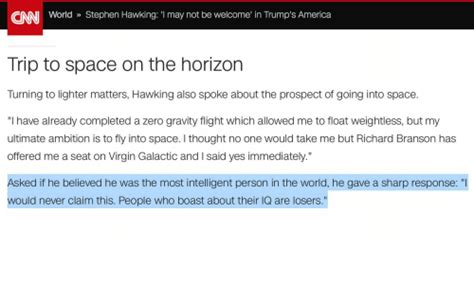 Cnn World Stephen Hawking May Not Be Welcome In Trumps America Trip To
