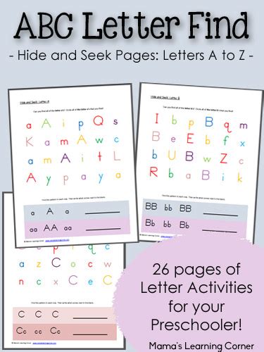 Free Abc Hide And Seek Letter Find For Preschoolers