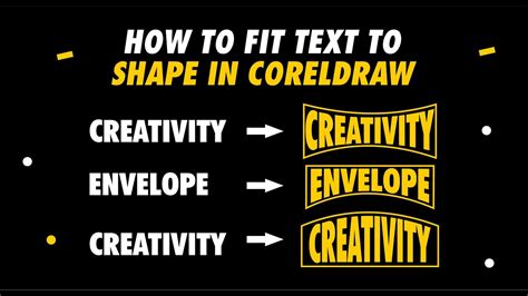 How To Fit Text To Shape In Coreldraw Youtube