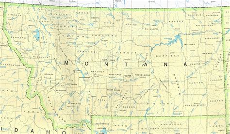 Maps For Montana North Dakota Wyoming South Dakota Idaho And Canada