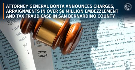 Attorney General Bonta Announces Charges, Arraignments in Over $8