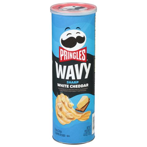 Save On Pringles Wavy Potato Crisps Sharp White Cheddar Order Online