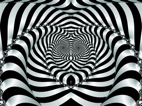 Online Crop Black And White Striped Illusion Digital Wallpaper