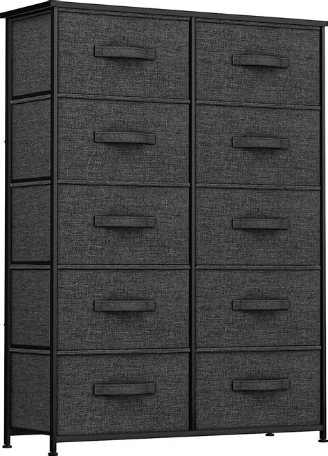 Yitahome 10 Drawer Dresser Fabric Chest Of Drawer Organizer Unit For